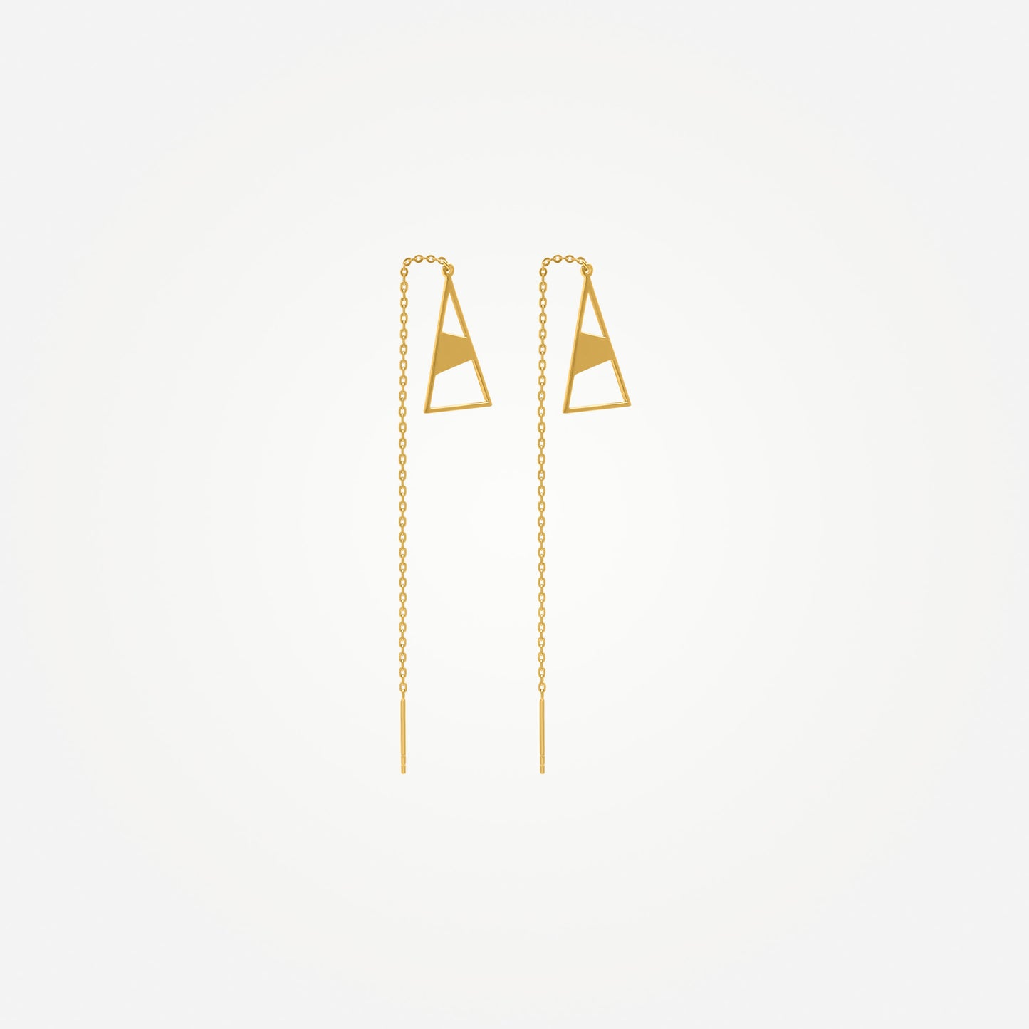 Karrier KASIT Triangle Threader Earrings Media 3 of 3