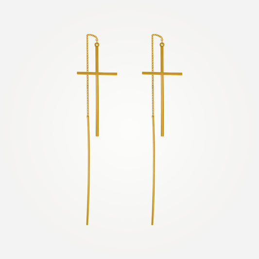 Karrier MELIUR Cross Threader Earrings Media 1 of 1