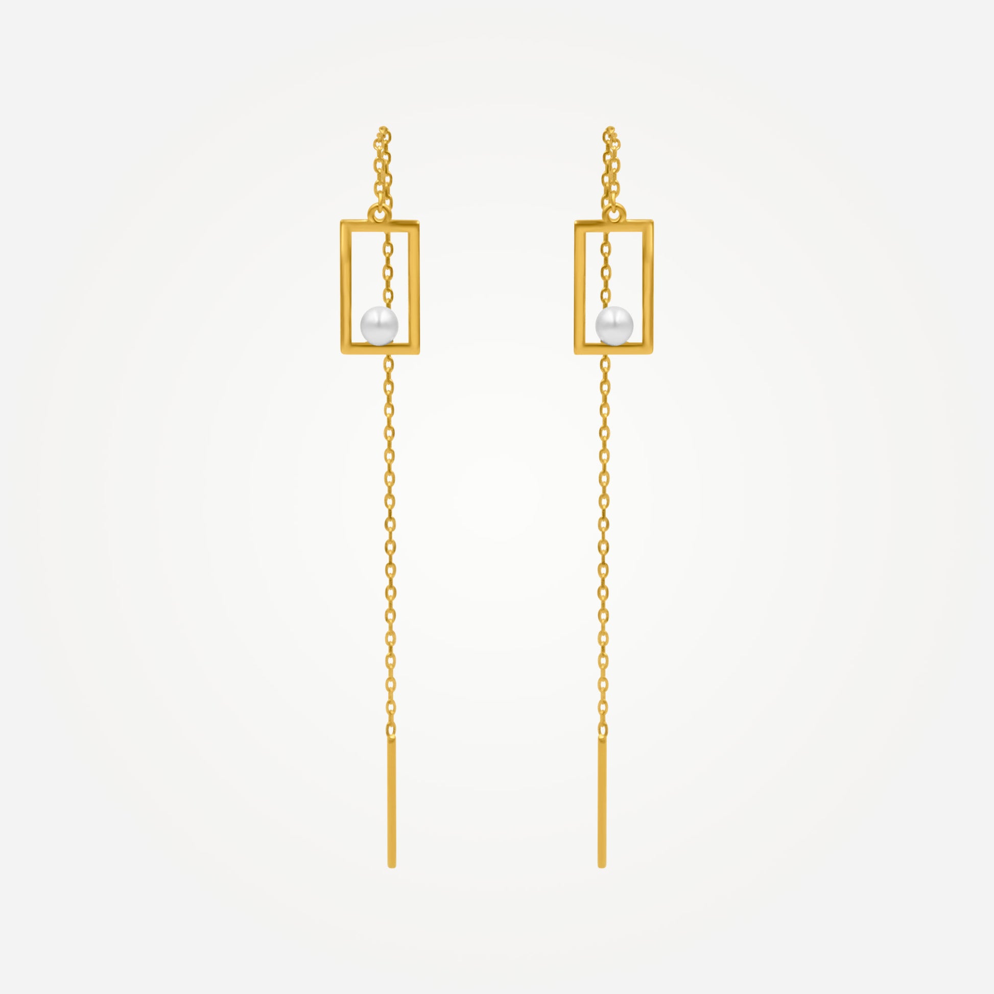 Karrier YARLA Pearl Threader Earrings Media 1 of 3